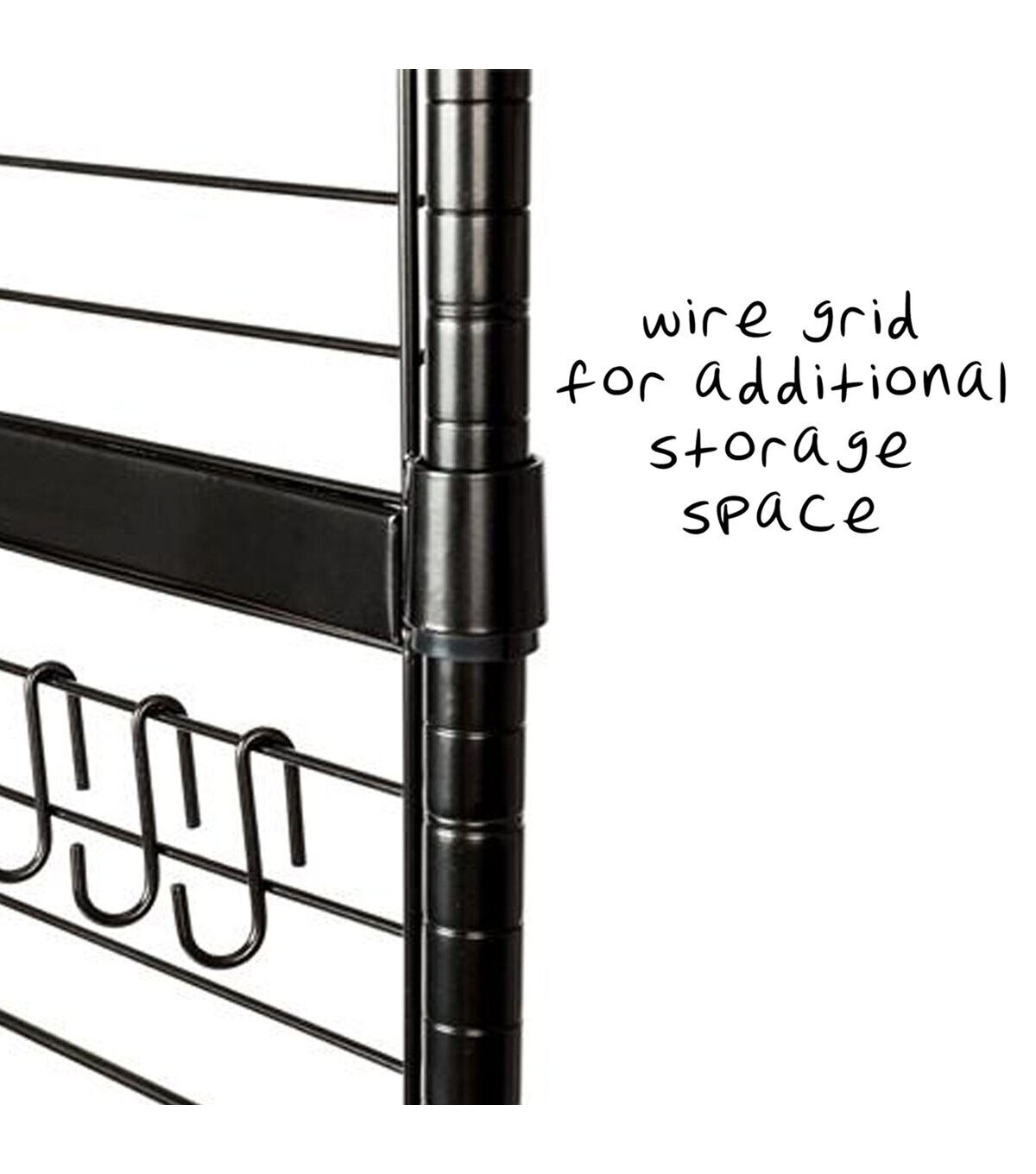 Honey Can Do 65 Black Baker's Rack With Cutting Board & Hanging Grid