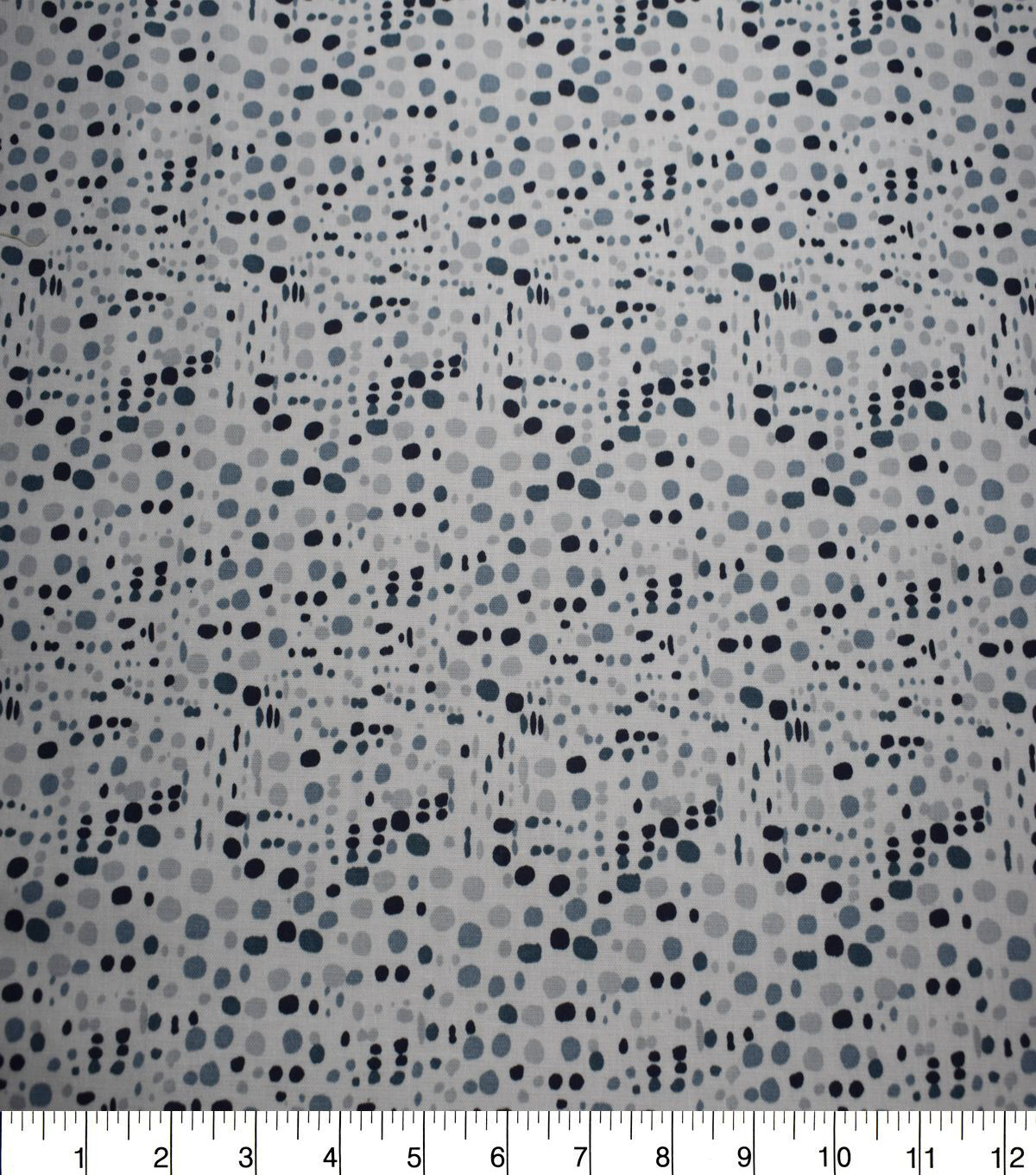 Navy Funky Dots on White Quilt Cotton Fabric by Quilter's Showcase