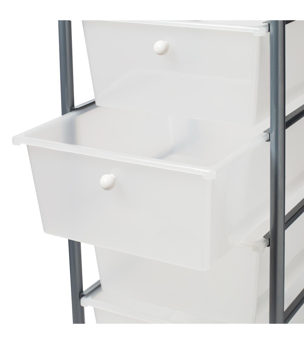 37 Steel Rolling Storage Cart With Clear Plastic 5 Drawers by Top Notch