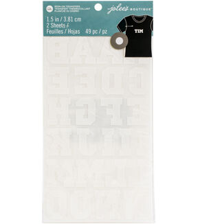 Jolee's Boutique 1.5 White Iron On Transfer Letters 49ct