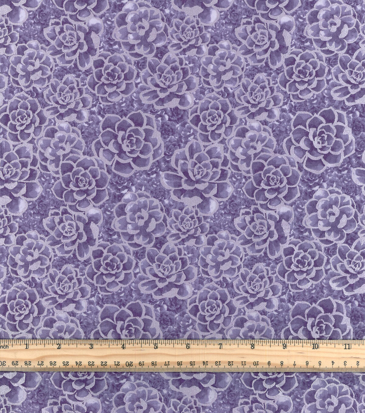 Pearlescent Purple Succulent Quilt Cotton Fabric by Keepsake Calico