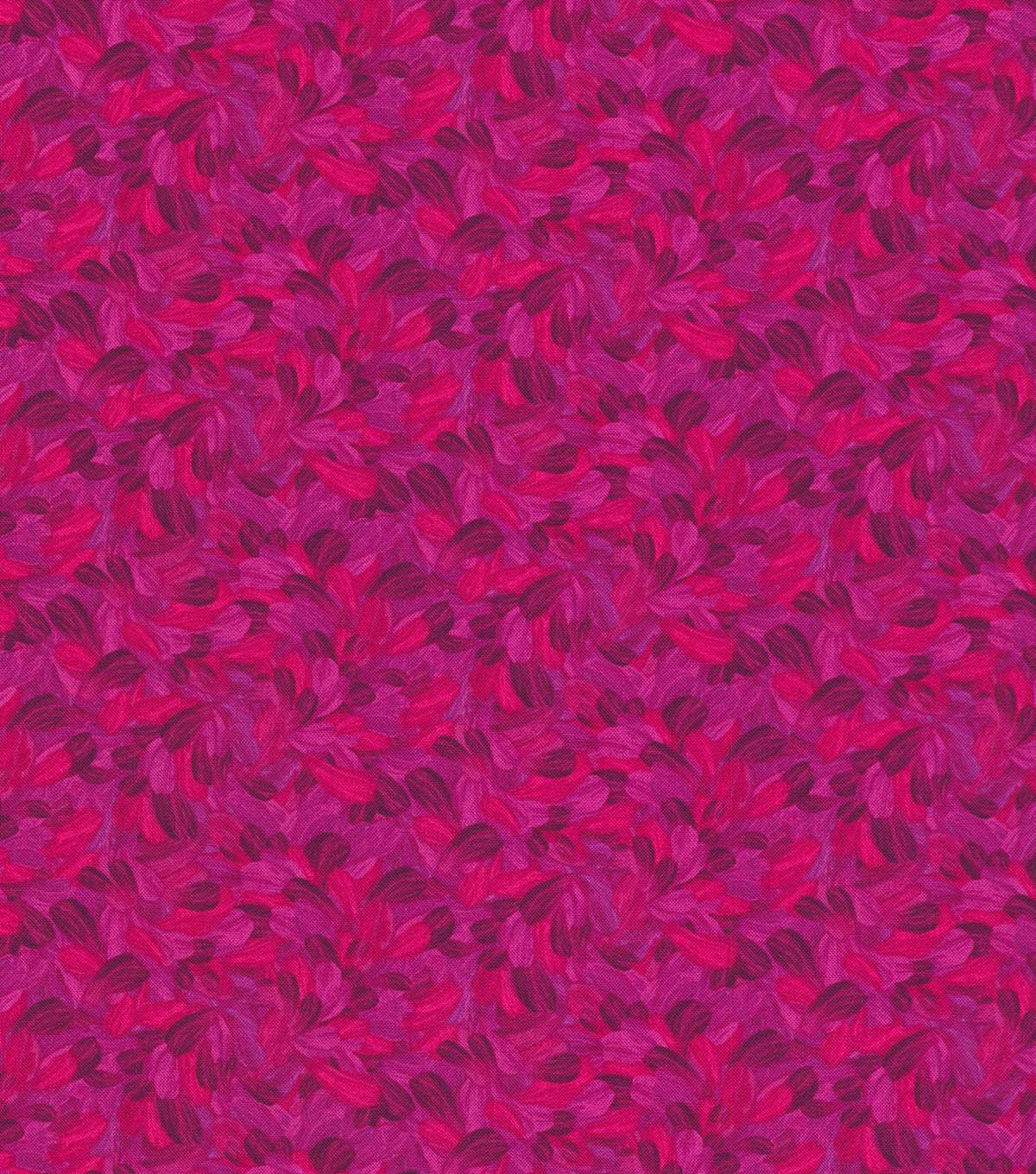 Robert Kaufman Magenta Petals Cotton Fabric by Keepsake Calico