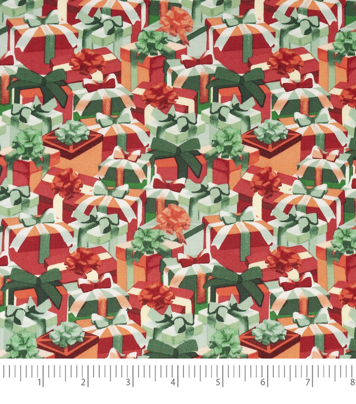 Singer 18 x 21 Poinsettias Christmas Cotton Fabric Quarters 5ct