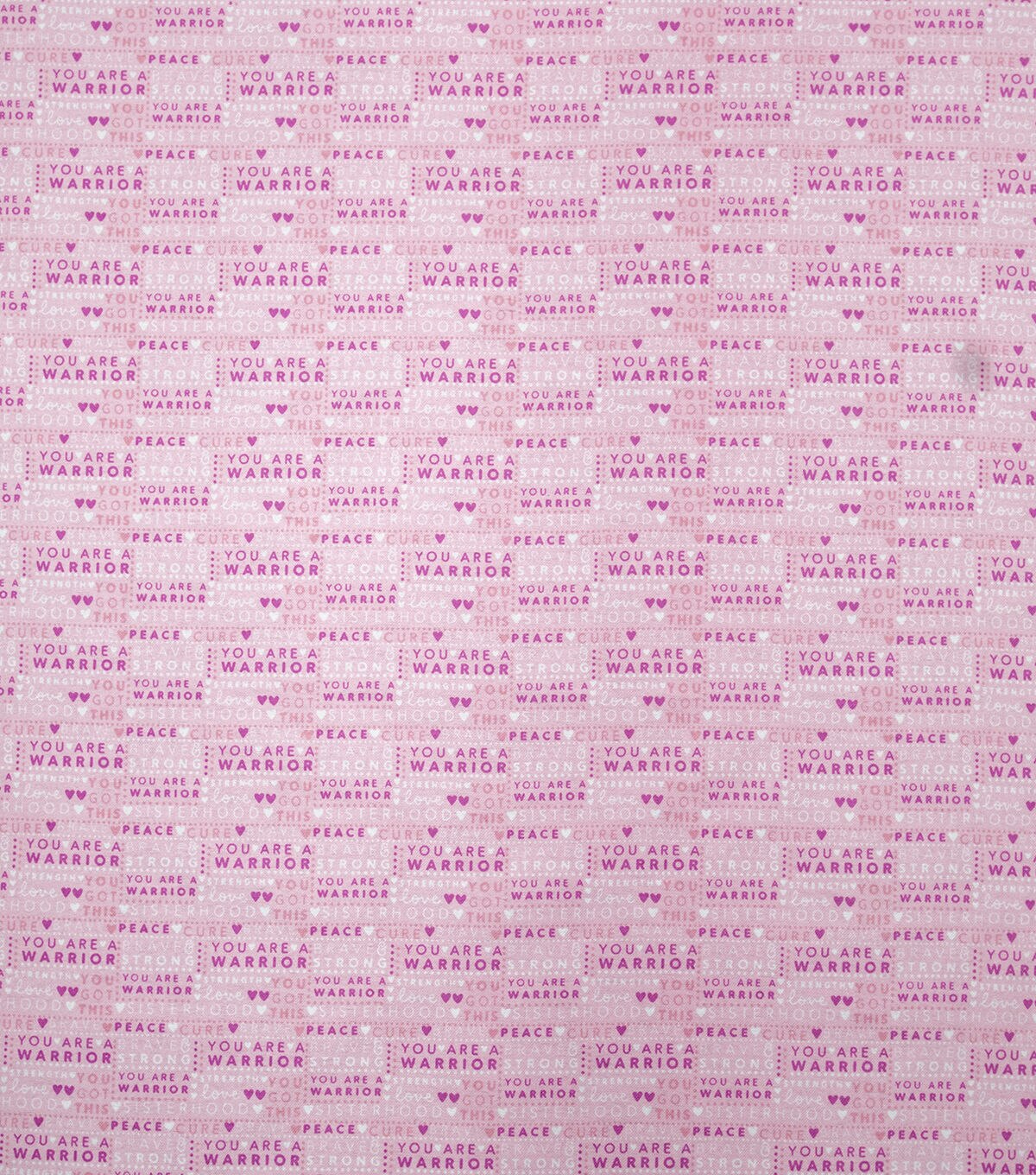 Breast Cancer Awareness Super Snuggle You Are A Warrior Flannel Fabric