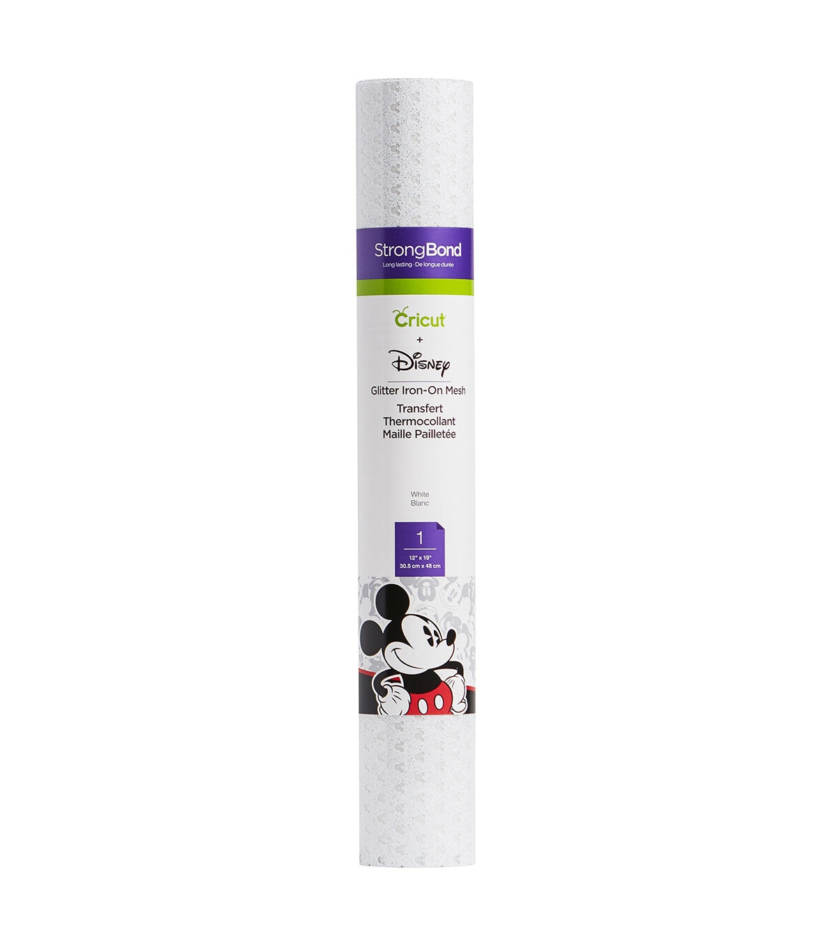 Cricut 12 x 19 Mickey Glitter Iron On Mesh Roll