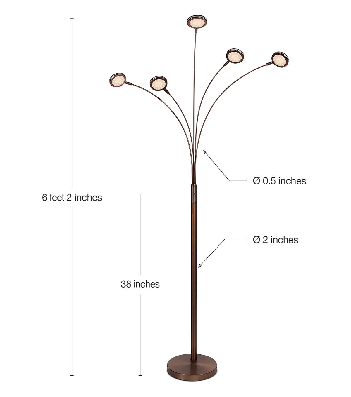 Brightech Orion LED Floor Lamp - Bronze