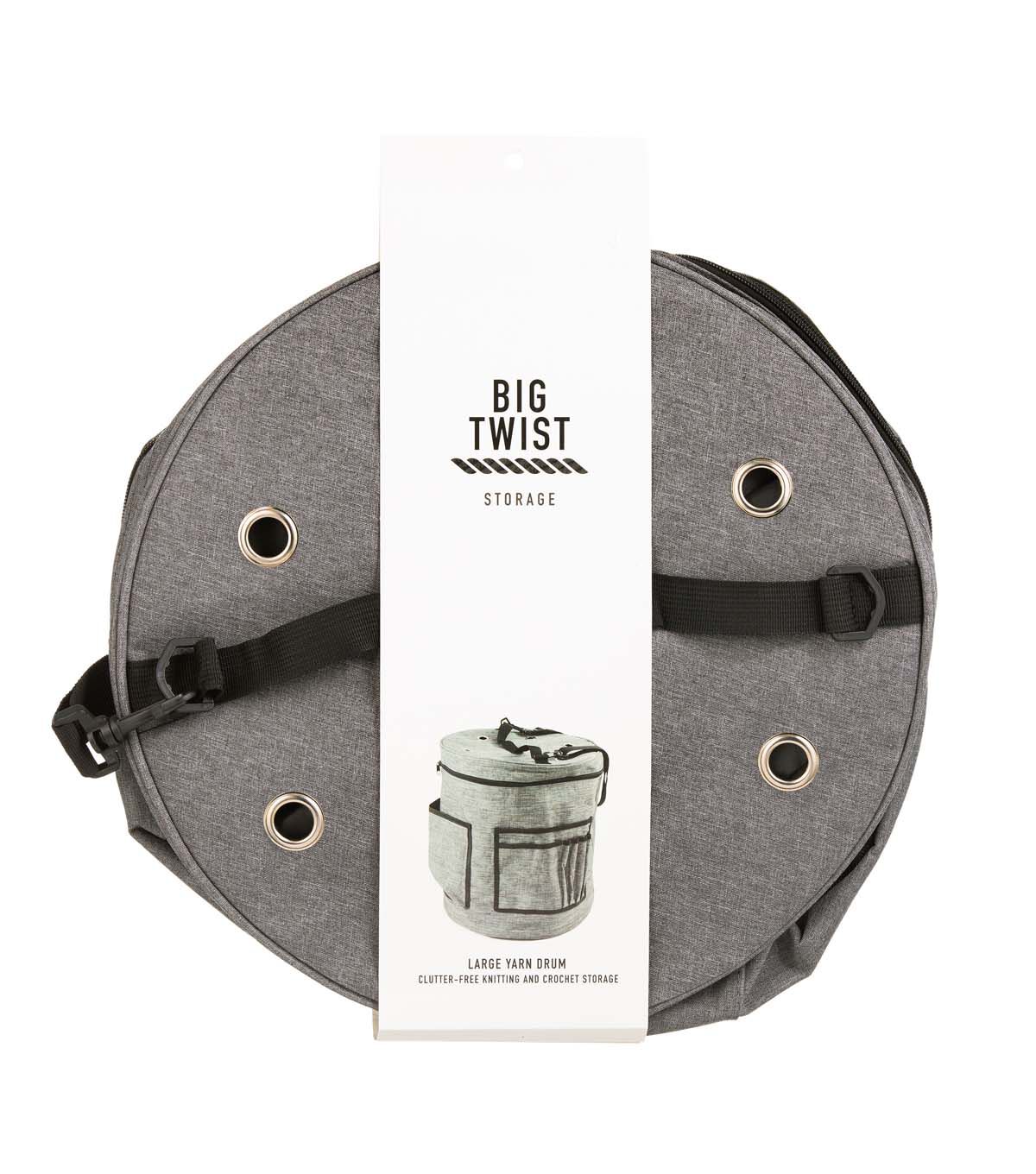 13.5 Gray Yarn Drum Storage Bag by Big Twist