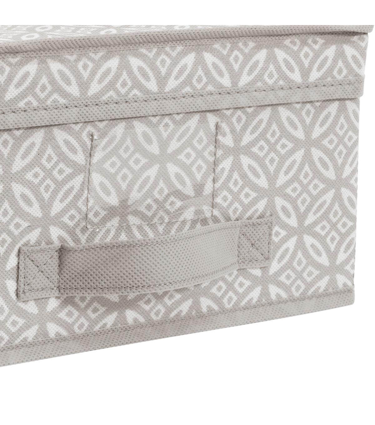 Simplify 11 x 6 Gray Boho Storage Box With Handle