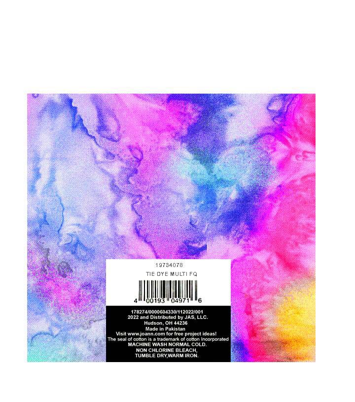 18 x 21 Tie Dye Quilt Cotton Fabric Quarter by Keepsake Calico