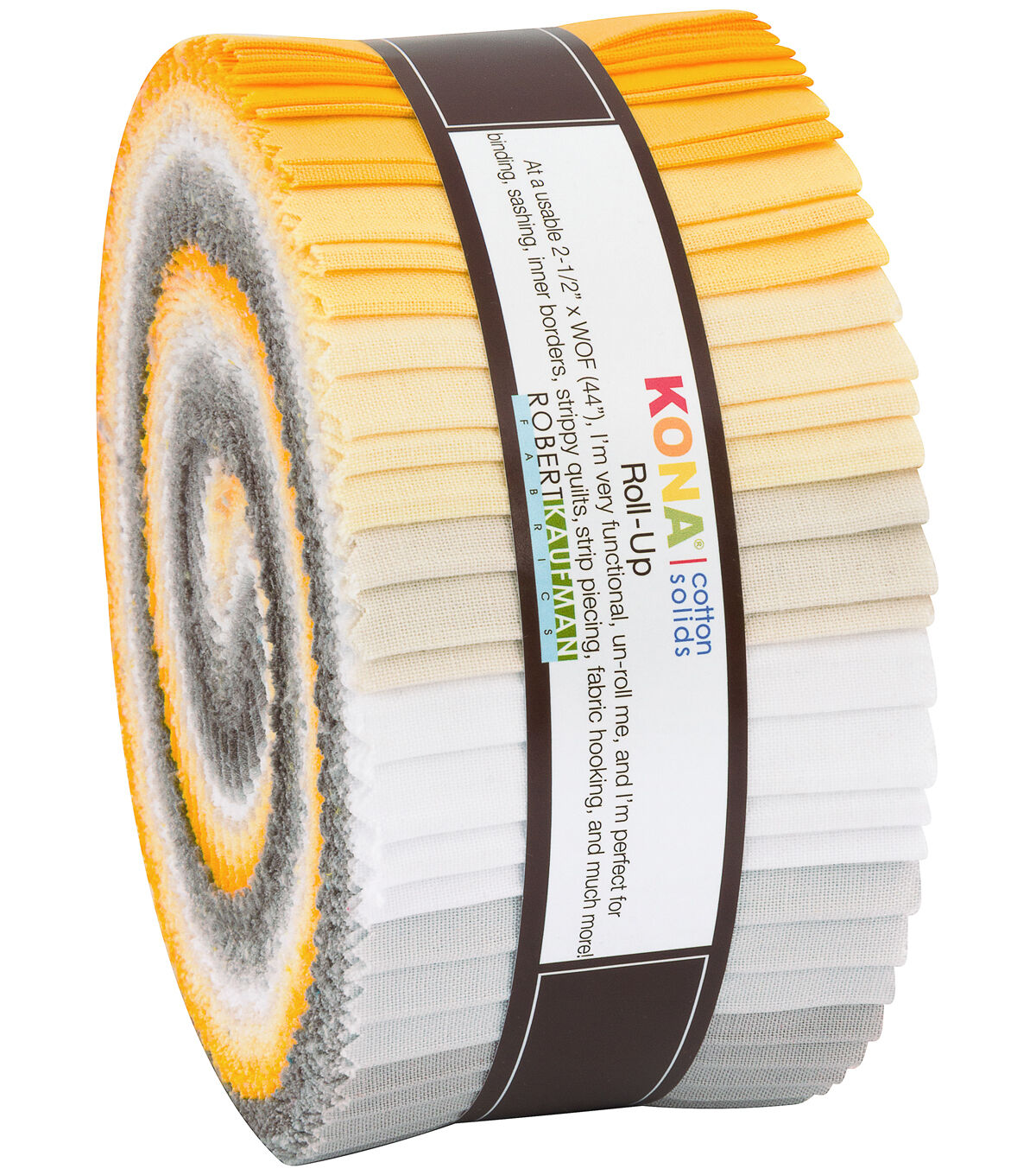 Robert Kaufman Kona Cotton Sunny Side Up 40-Piece Cotton Fabric Roll