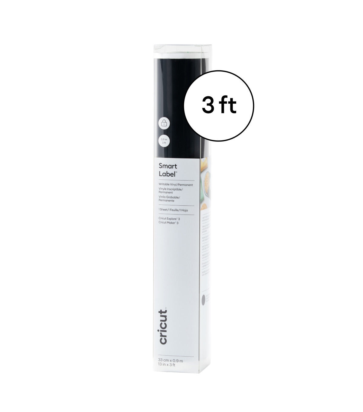 Cricut 13 x 3' Smart Label Permanent Writable Vinyl Roll
