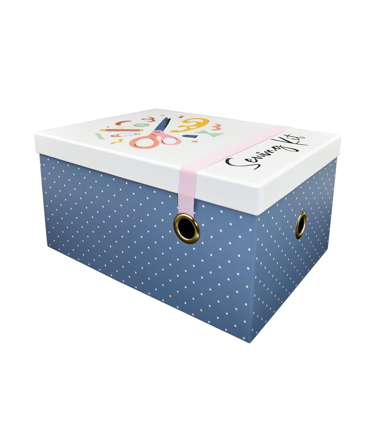 13.5 Sew & Craft Rectangle Box With Elastic Strap by Hudson 43