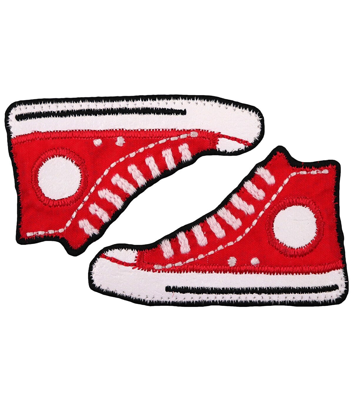 Simplicity 2.5 Red High Top Sneaker Iron On Patches 2pk