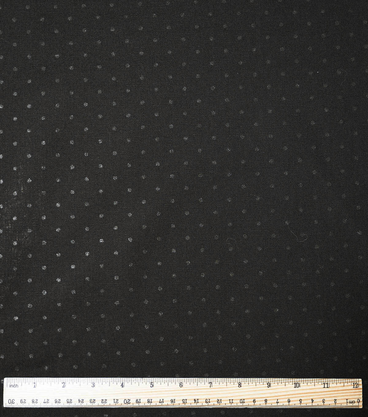 Black Pin Dots Quilt Foil Cotton Fabric by Keepsake Calico