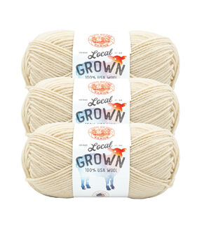 Lion Brand Local Grown 186yds Worsted Wool Yarn 3 Bundle