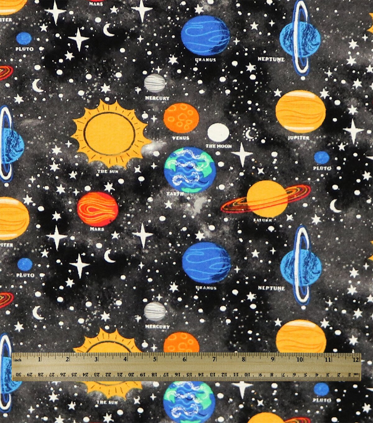 Solar System Names Super Snuggle Flannel Fabric