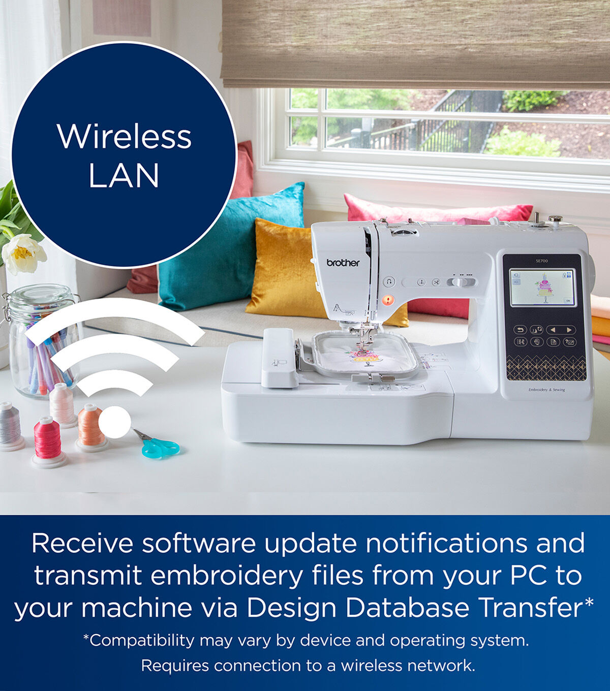 Brother SE700 Computerized Sewing and Embroidery Machine with Artspira App