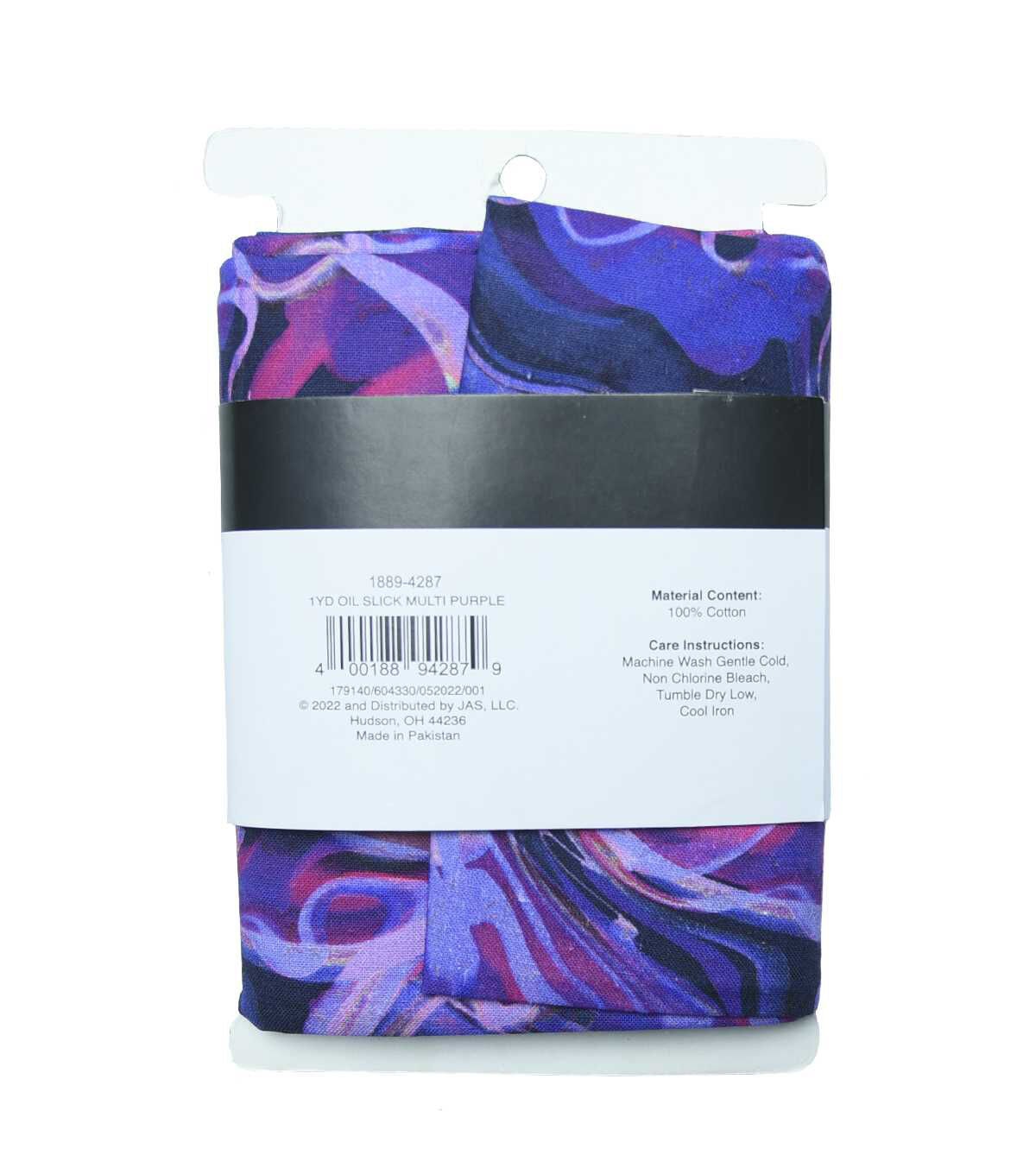 1yd Precut Purple Oil Slick Quilt Cotton Fabric by Keepsake Calico