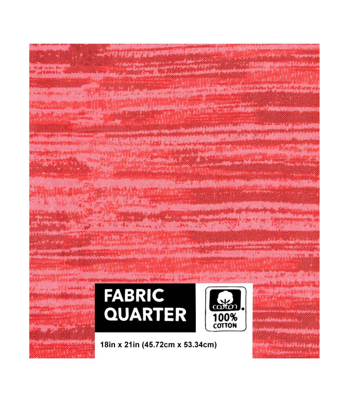 18 x 21 Red Textured Quilt Cotton Fabric Quarter by Keepsake Calico