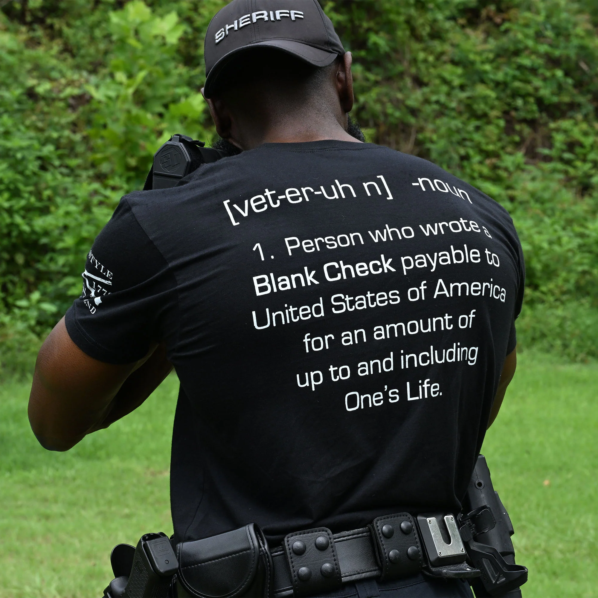 Blank Check Veteran T-Shirt - Black