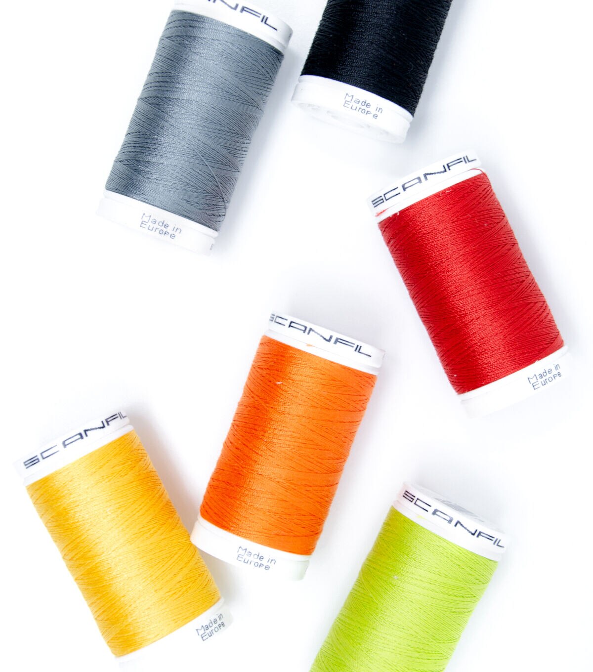 SCANFIL Premium Polyester No. 100 Thread 500 Yds 6ct and Box Costume