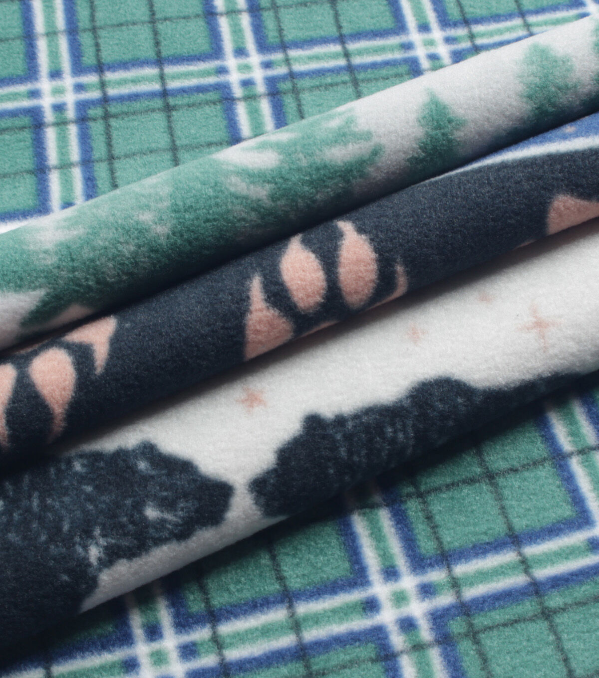 Wilderness & Plaid Anti Pill Fleece Fabric