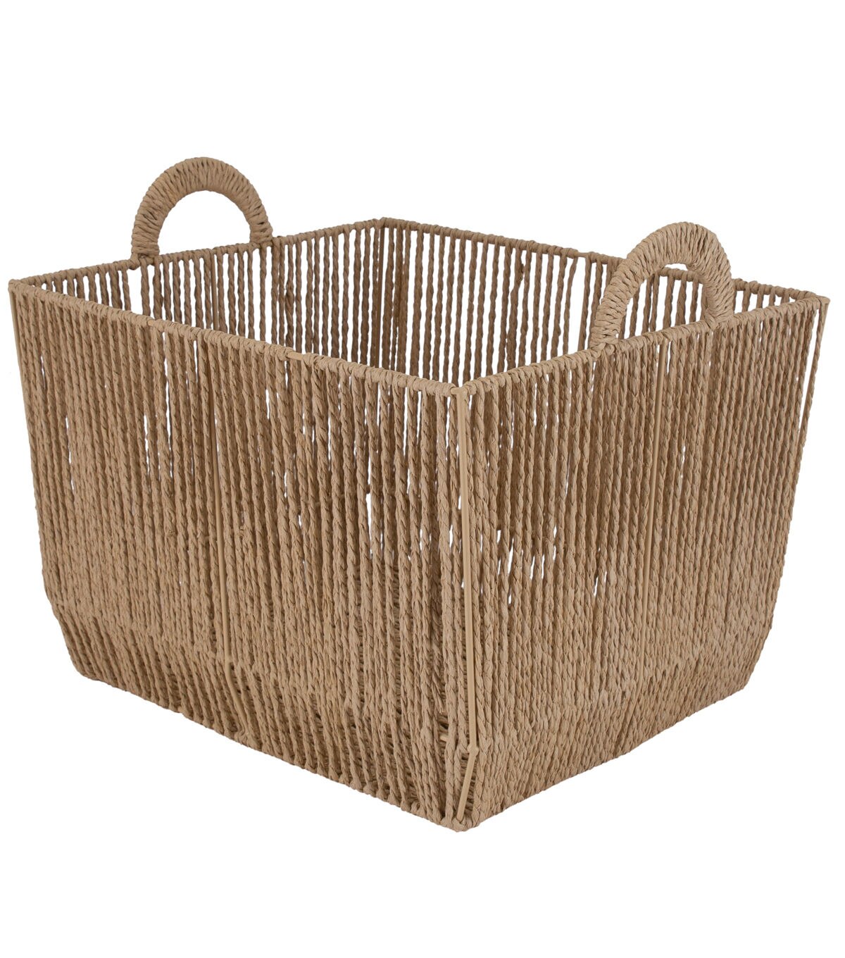 Simplify 12 x 10 Dutch Weave Storage Basket With Round Handles