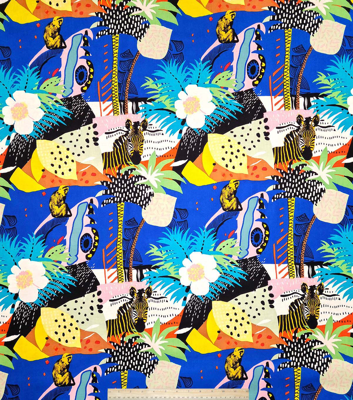 Alexander Henry Disco Oasis Royal on Blue Premium Cotton Fabric