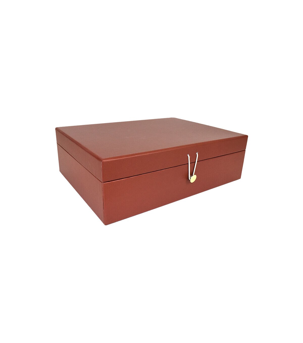 12.5 Red Rectangle Box With Button Closure