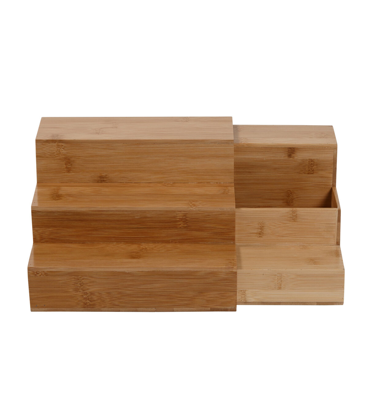 Honey Can Do 6 Natural Bamboo Expandable 3 Tier Spice Rack