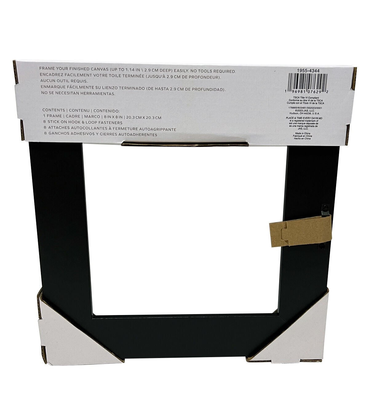 8 x 8 Black Canvas Float Frame by Place & Time