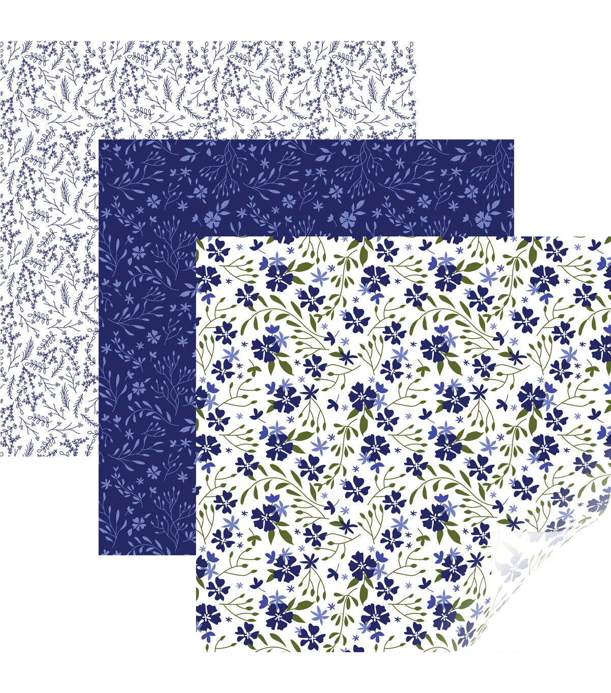 Cricut 12 x 12 Blue In Bloom Removable Matte Vinyl Samplers 6ct