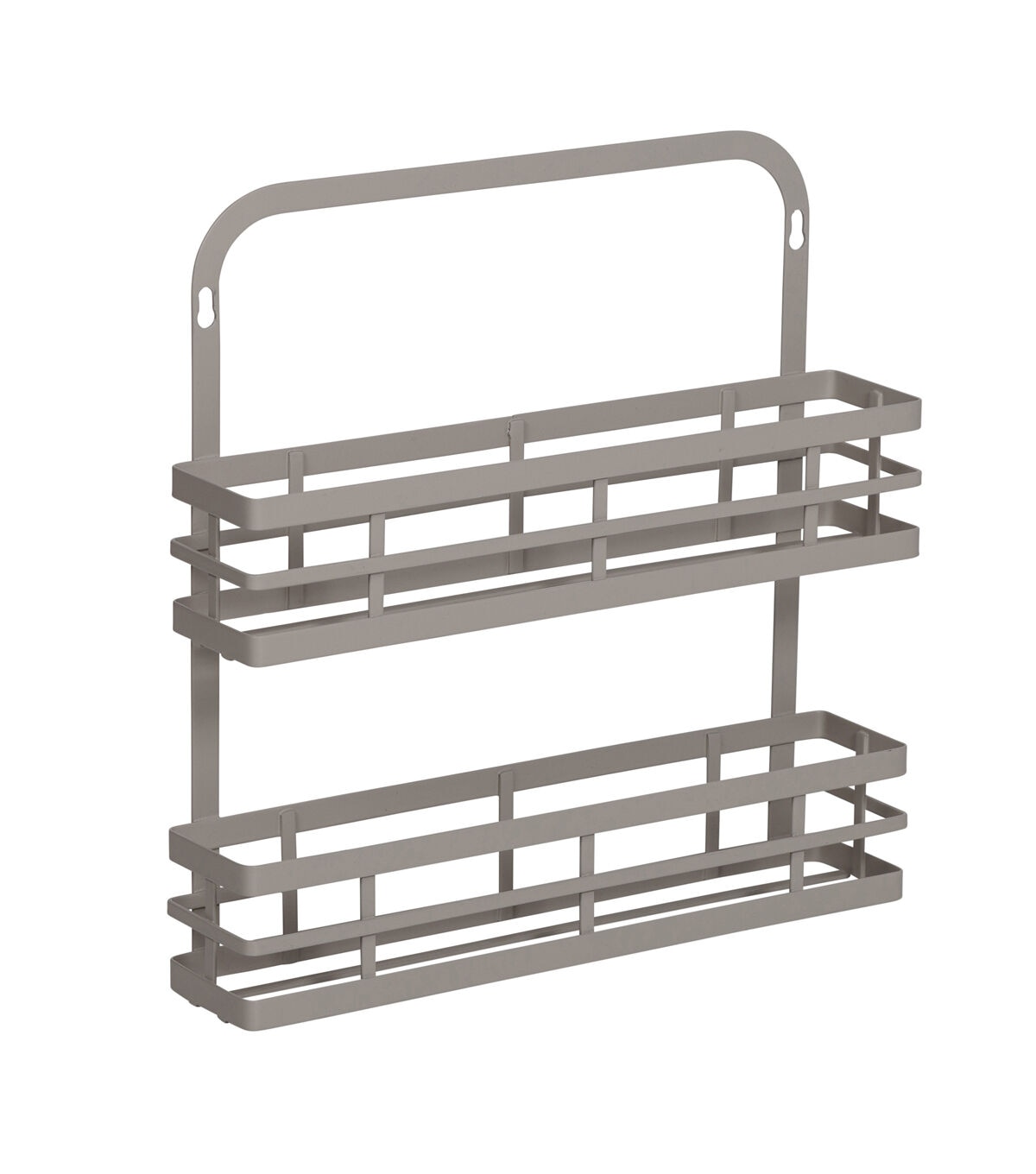 Honey Can Do 12 x 15 Gray 2 Tier Modern Over the Door Spice Rack
