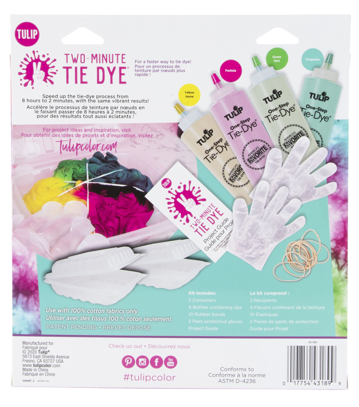 Tulip 21ct Two Minute Fruit Punch Fabric Tie Dye Kit