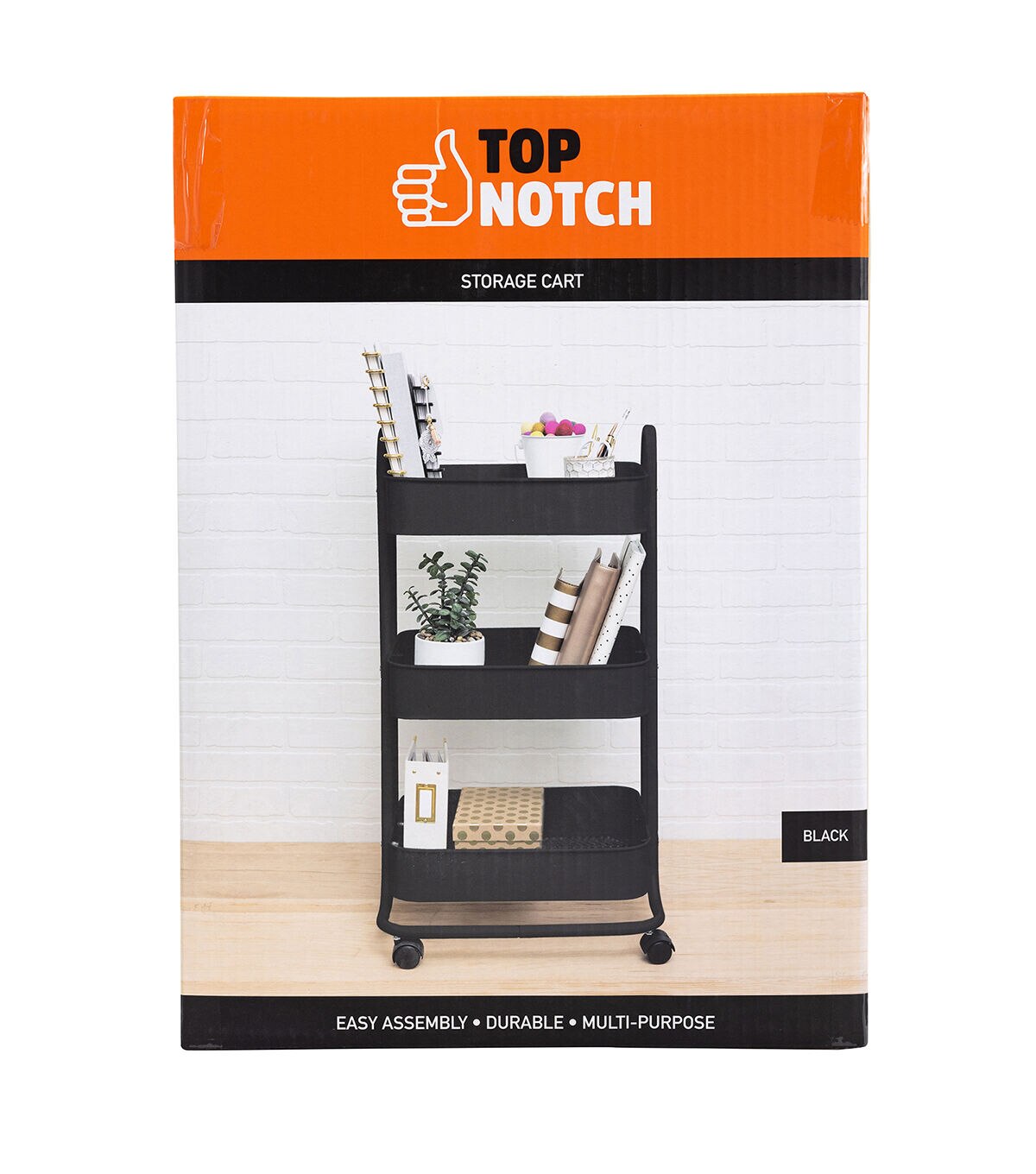 17 Rolling 3 Tier Metal Storage Cart by Top Notch