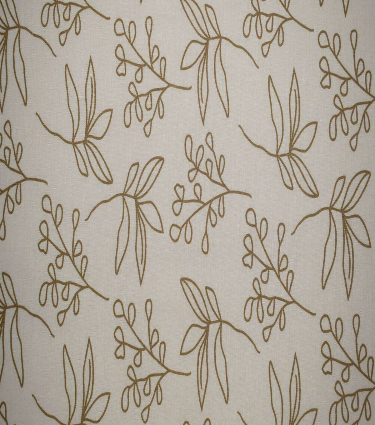 Tan Floral Outline Quilt Cotton Fabric by Quilter's Showcase