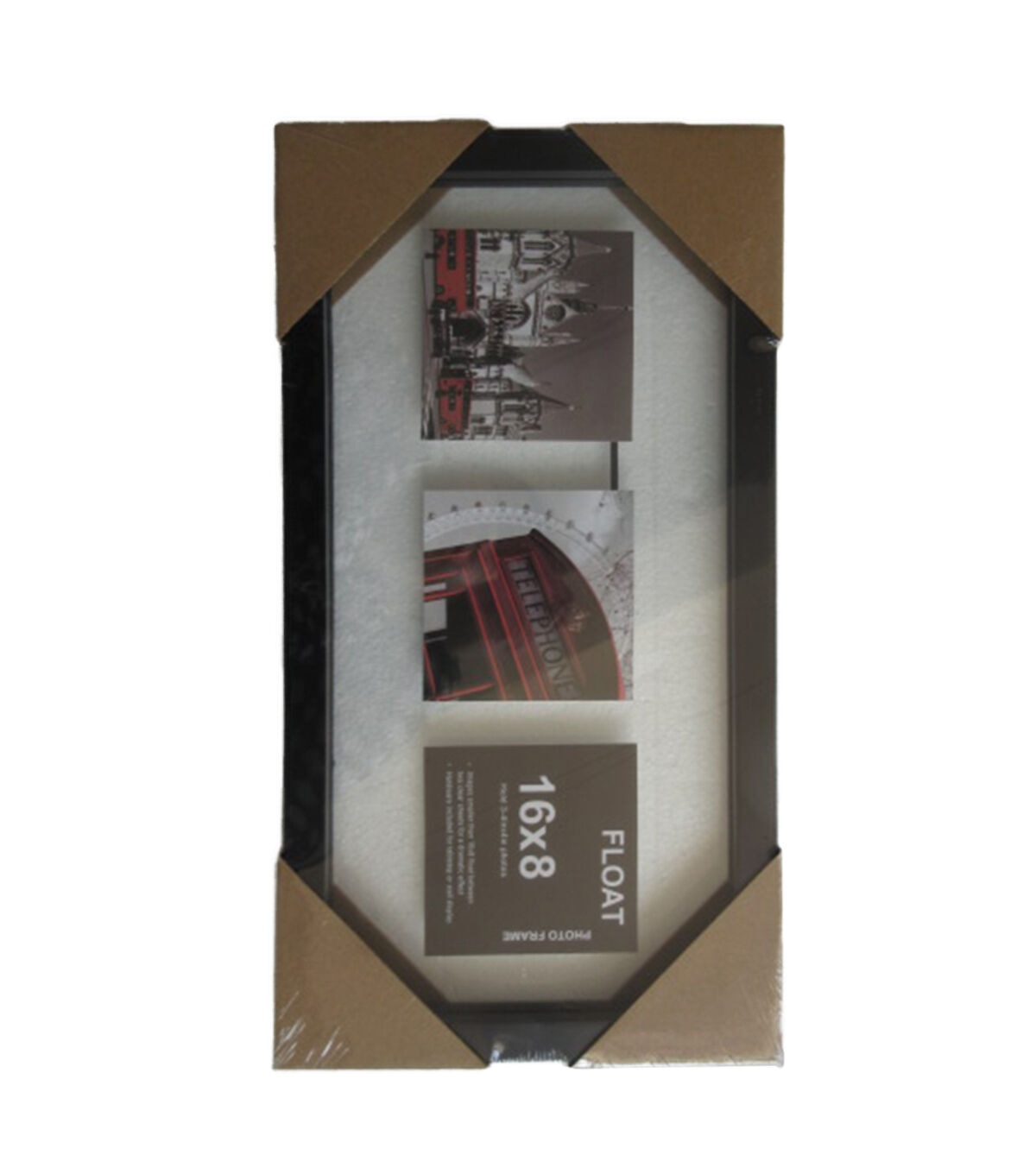 Innovative Creations 8 x 16 Black Wood Float Photo Frame
