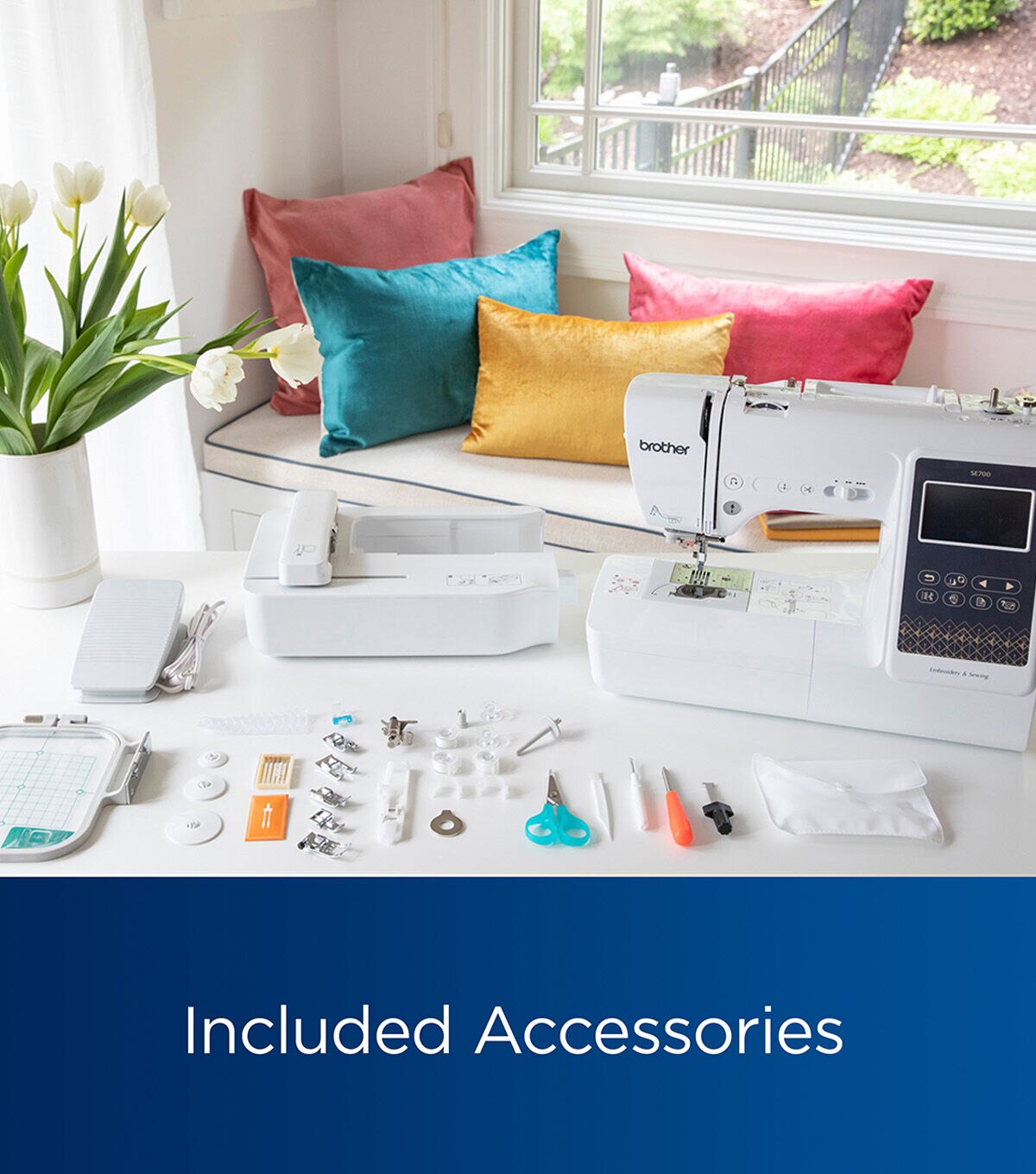 Brother SE700 Computerized Sewing and Embroidery Machine with Artspira App