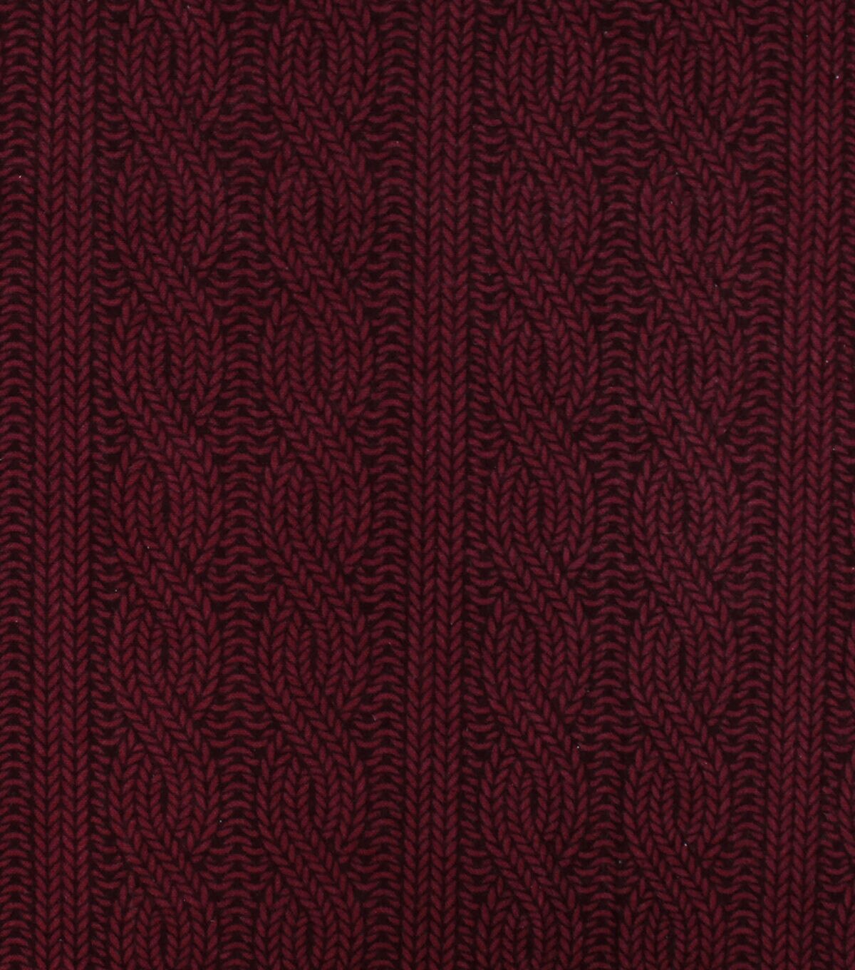 Red Knit Stitch Pattern Super Snuggle Christmas Flannel Fabric