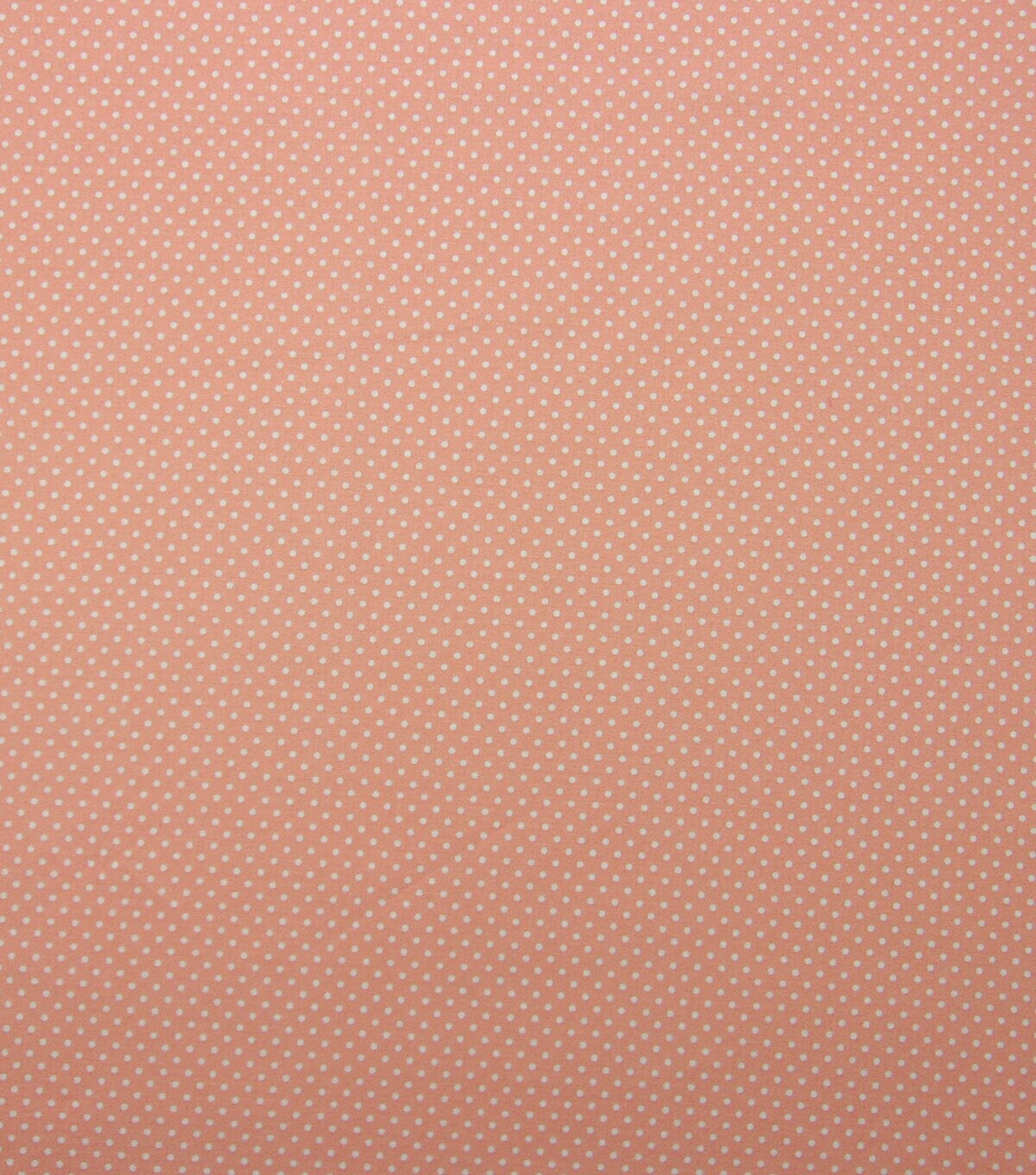 Pin Dots on Washed Coral Quilt Cotton Fabric by Quilter's Showcase