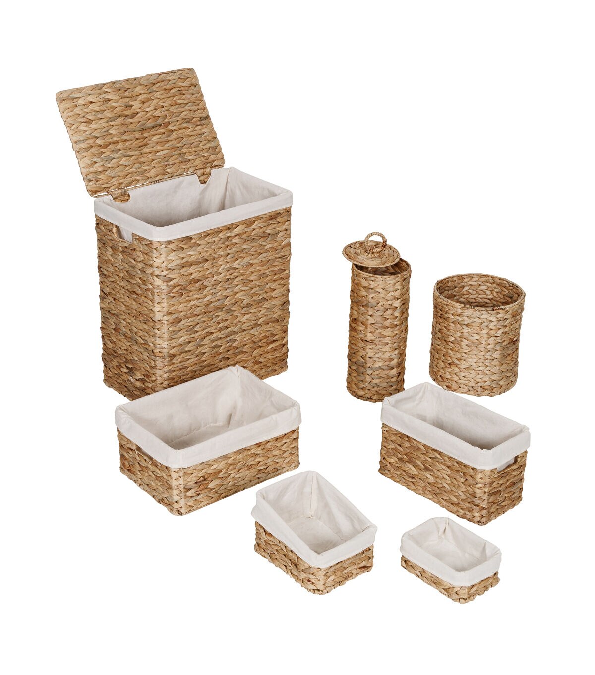 Honey Can Do 18.5 x 22 Natural Water Hyacinth Storage Baskets 7ct
