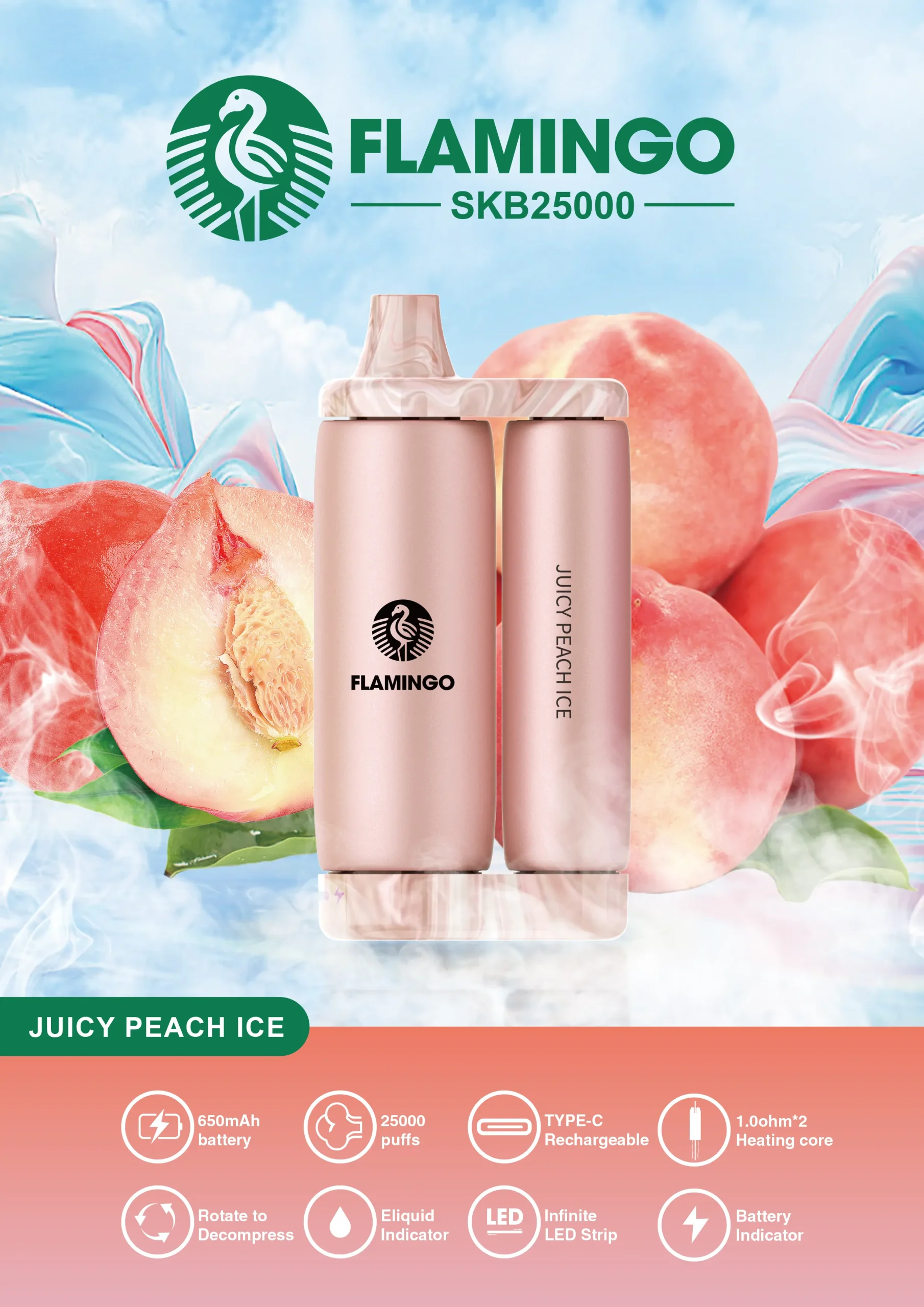 Flamingo Juicy Peach Ice