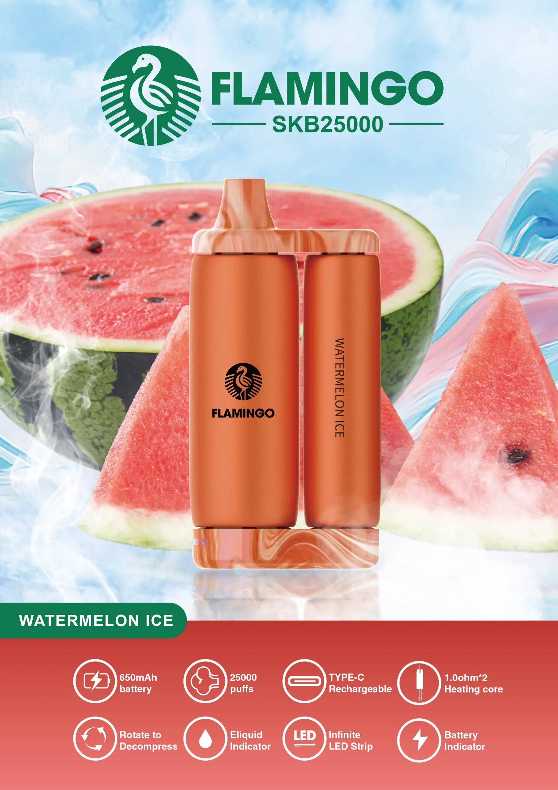 Flamingo Watermeion Ice