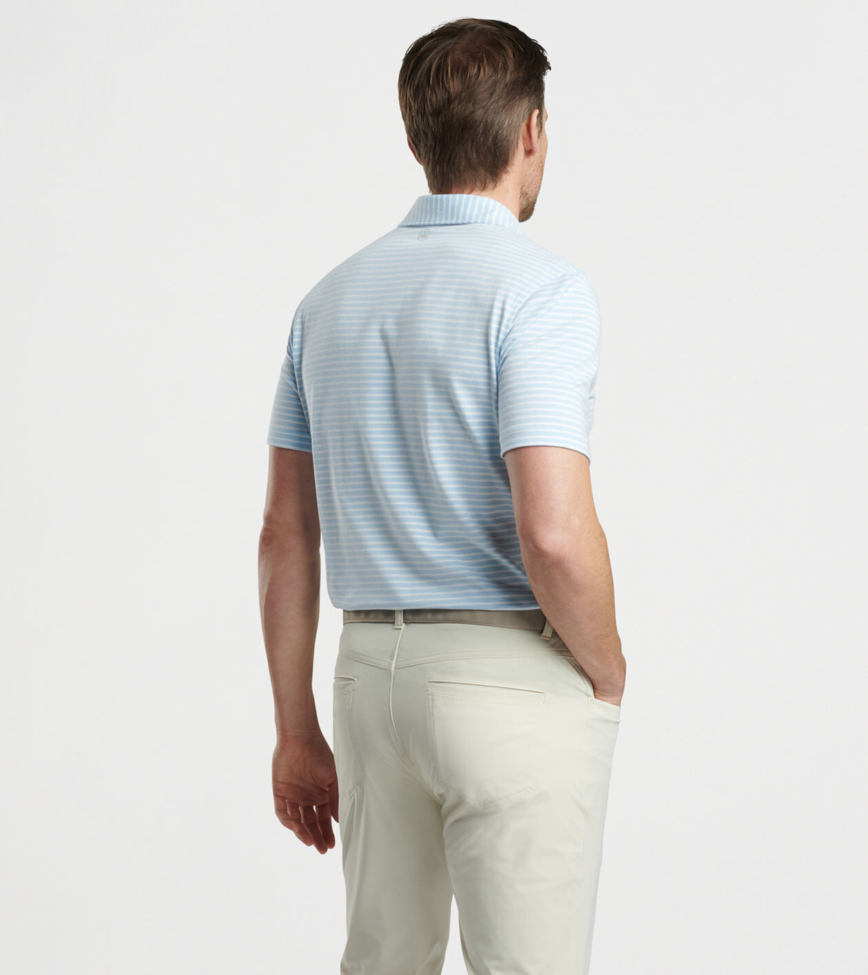 Albatross Stripe Cotton Blend Piqué Polo
