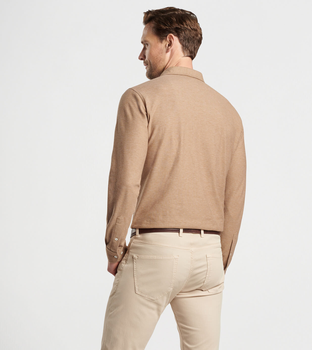 Ramble Long-Sleeve Cotton Cashmere Polo