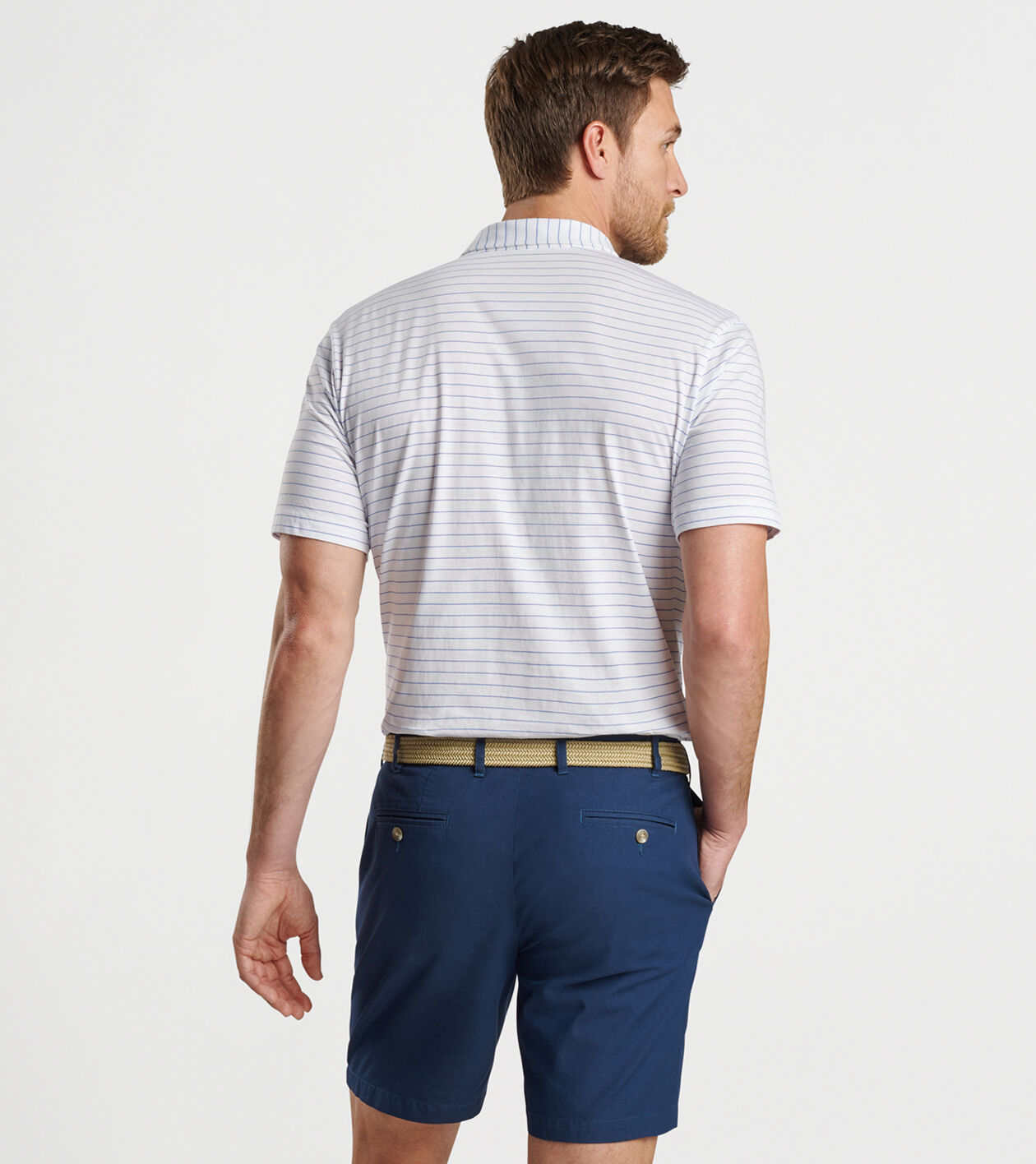 Crown Comfort Cotton Polo Harp Stripe