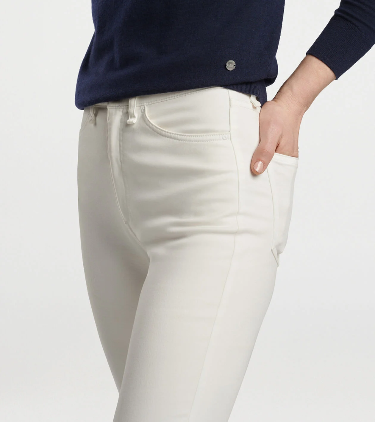 Karlie Stretch Sateen High Rise Pant
