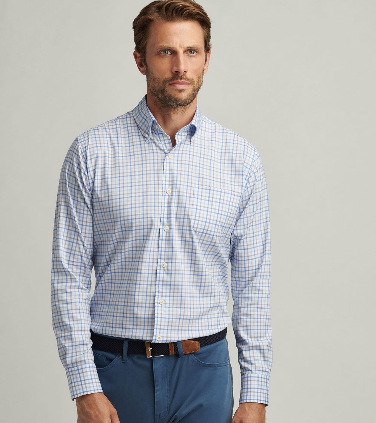 Calgary Crown Lite Cotton-Stretch Sport Shirt