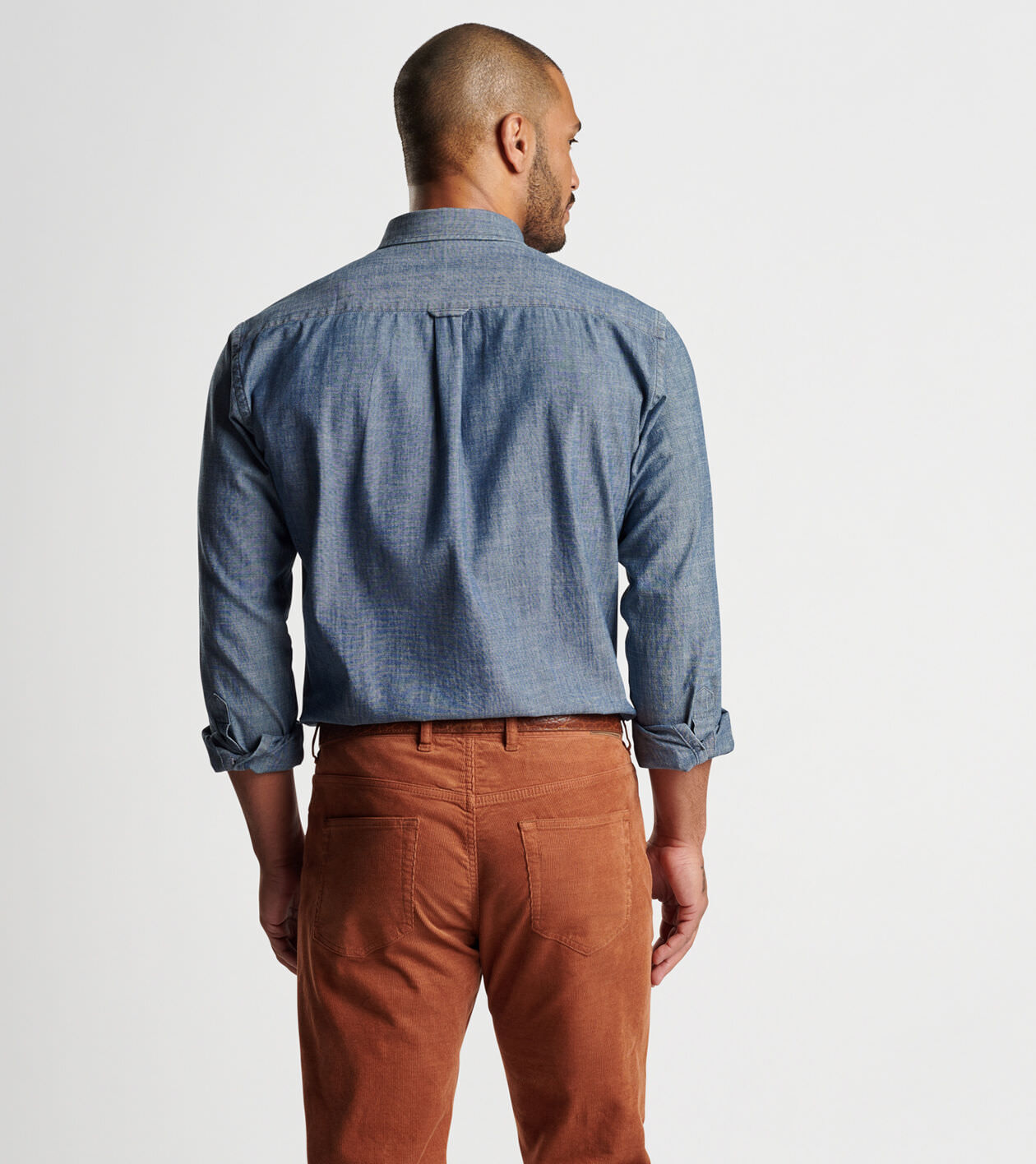 Tamworth Chambray Cotton-Stretch Sport Shirt