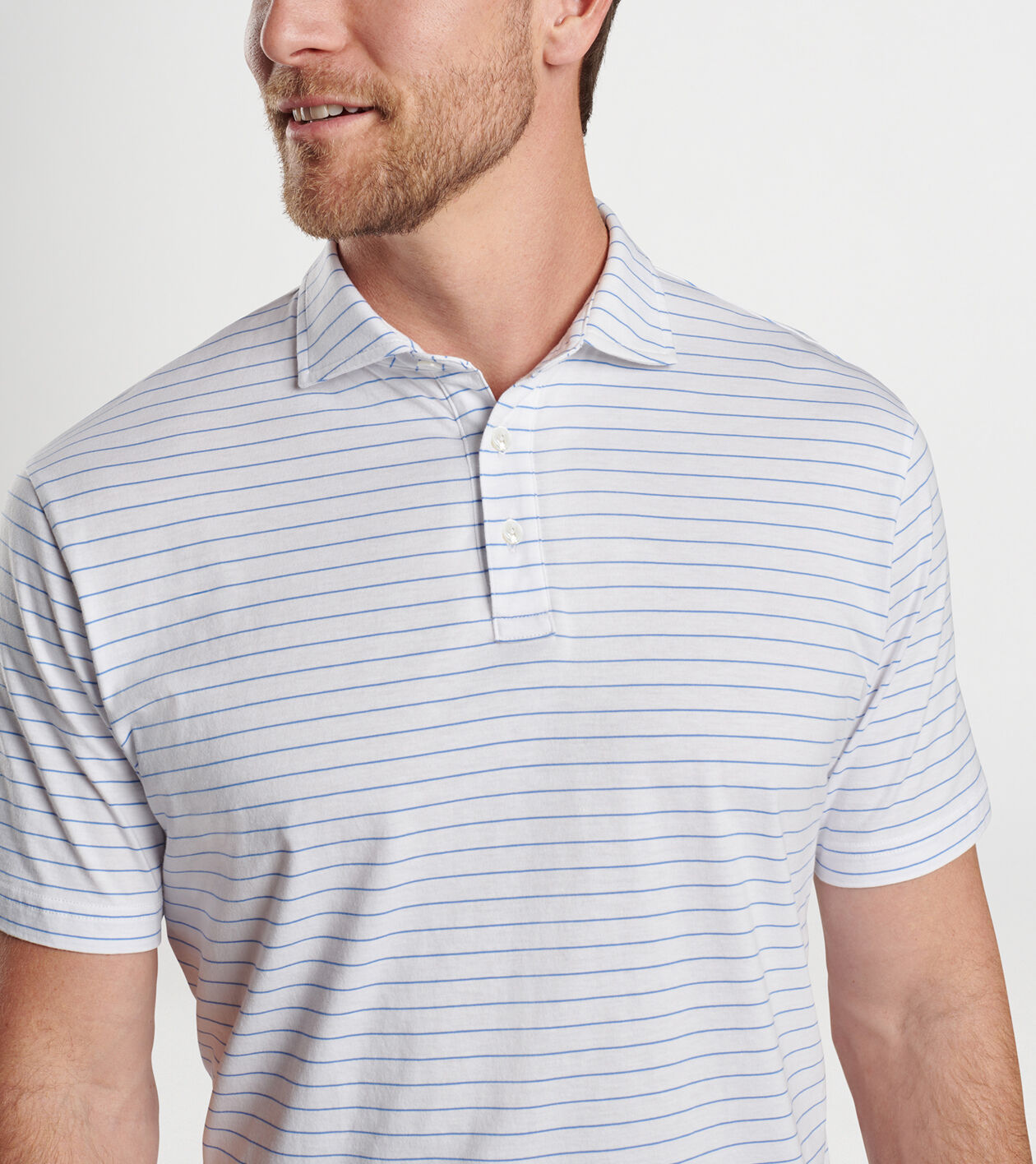 Crown Comfort Cotton Polo Harp Stripe